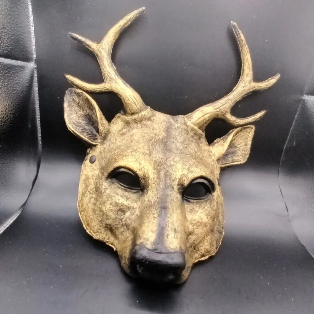 Deer Mask Animal Cosplay Mask PU Anime-Inspired Costume Accessory ren fare